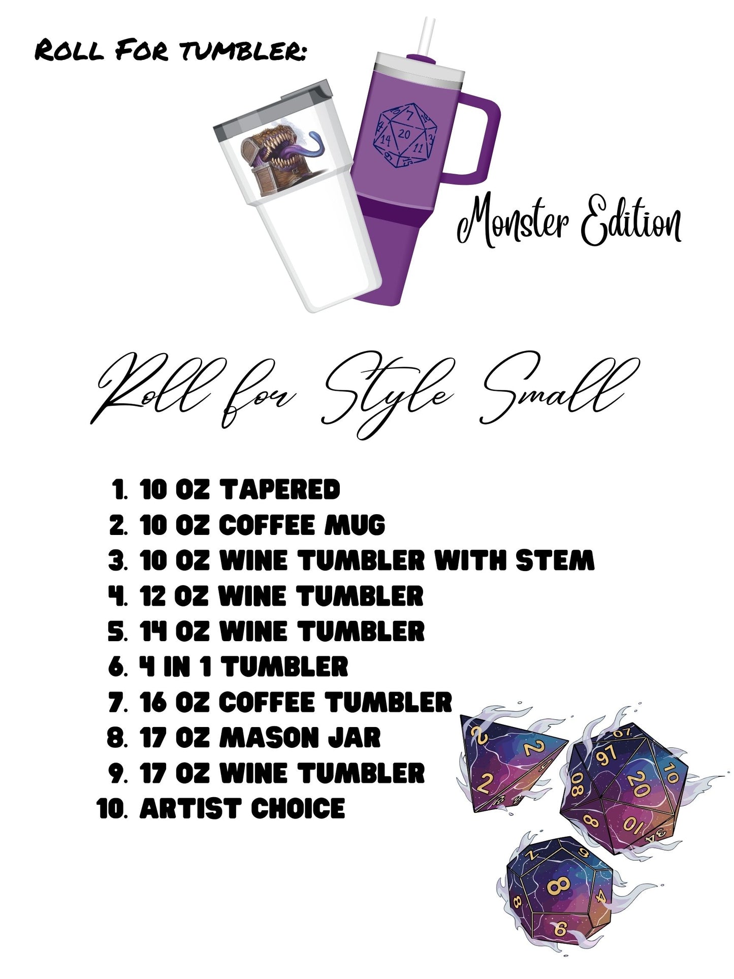 Roll for Tumbler (Small 10oz-17oz)