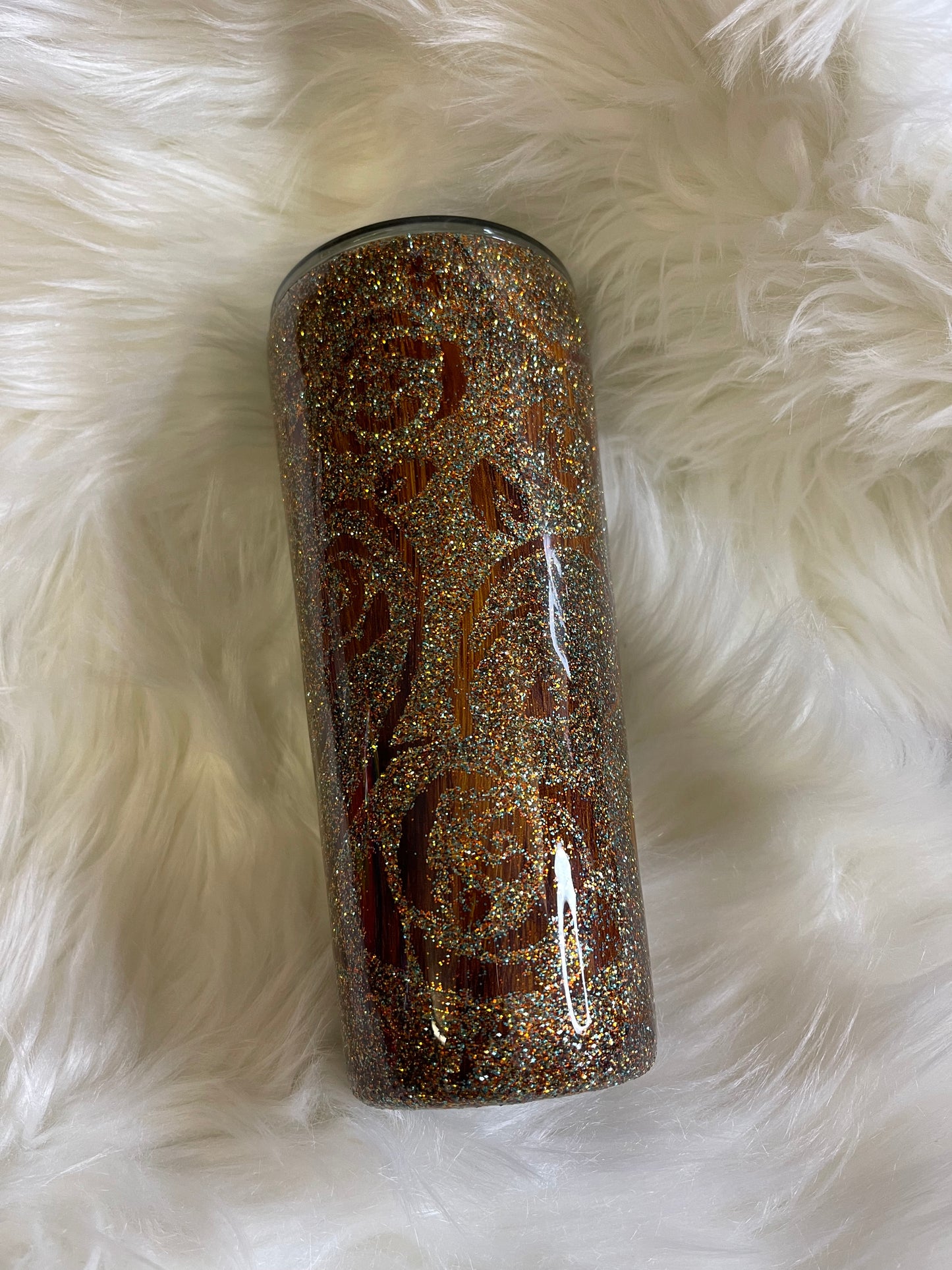 Glitter Rose Wood Grain