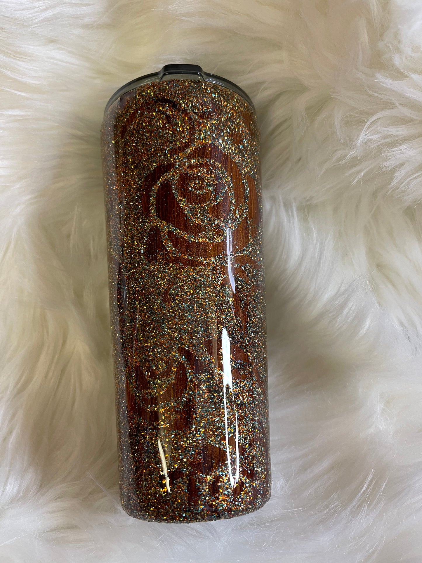 Glitter Rose Wood Grain